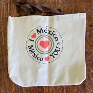 New large CANVAS BEACH BAG * I love MEXICO ~ MEXICO Loves YOU * EXOTIC TRAVELERS